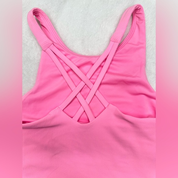 All In Motion Cropped Tank Tight Fit Kids Girls Size Small (6/7T) Build In Bra - Picture 3 of 11